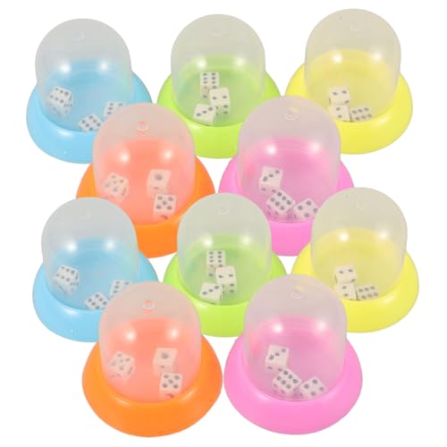 ifundom 10 Stück Spielwürfelbecher, Kleiner Würfelbecher, Partybevorzugung, Tischwürfel, Schüttelbecher Mit Würfeln ifundom 10 Stück Spielwürfelbecher, Kleiner Würfelbecher, Partybevorzugung, Tischwürfel, Schüttelbecher Mit Würfeln von ifundom
