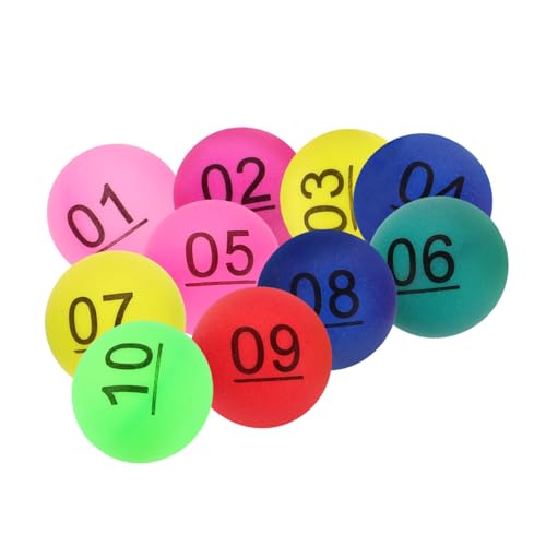 ifundom 10 Stück Teiliges Bunte Lotteriekugeln aus Robustem Nummeriert Widerstandsfähig und Vielseitig Einsetzbar für Verlosungen Spiele Feierlichkeiten und Tombola von ifundom