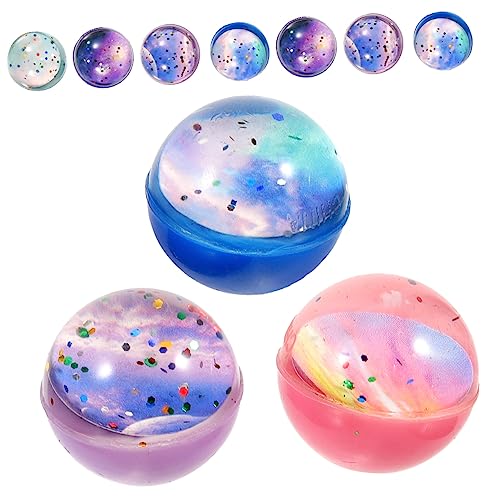 ifundom 10 Stück Teiliges Elastische Sprungbälle für Bunte Dekorative Stressabbau Spielzeuge aus Strapazierfähigem Kunststoff als Fidget und Springspielzeug für Drinnen Zufällige Farbe von ifundom
