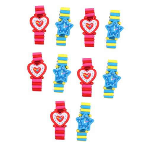 ifundom 10 Stück Teiliges Holzspielzeug Kinderarmbanduhren Pädagogisch Leicht und Langlebig Weiche Oberfläche für Jungen und Mädchen zur Spielerischen Zeitlernung ifundom 10 Stück Teiliges Holzspielzeug Kinderarmbanduhren Pädagogisch Leicht und Langlebig Weiche Oberfläche für Jungen und Mädchen zur Spielerischen Zeitlernung von ifundom
