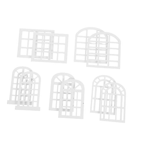 ifundom 10 Stück Teiliges Mini Holzfensterrahmen Robustem Holz Kleine Miniatur-Fenster für Puppenhaus-Dekoration Langlebige DIY Möbelzubehör für Kreative Miniaturprojekte von ifundom