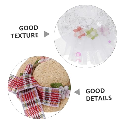 ifundom 10 Stück Teiliges Mini Strohhüte mit Schleifen Handgewebte Kleine Hüte für Puppen Vielseitige DIY Weihnachtsdeko Leichte Langlebige Mini Accessoires für Schmuck und Bastelarbeiten ifundom 10 Stück Teiliges Mini Strohhüte mit Schleifen Handgewebte Kleine Hüte für Puppen Vielseitige DIY Weihnachtsdeko Leichte Langlebige Mini Accessoires für Schmuck und Bastelarbeiten von ifundom