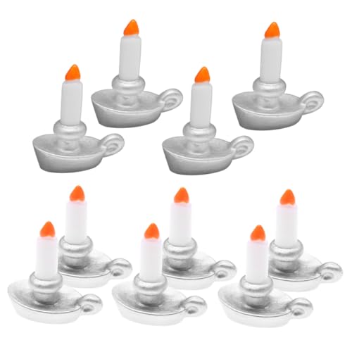 ifundom 10 Stück Teiliges Miniatur Vintage Stil Filigrane Mini-kerzenständer Puppenhaus Dekoration für Feengarten Miniaturmöbel Zubehör von ifundom