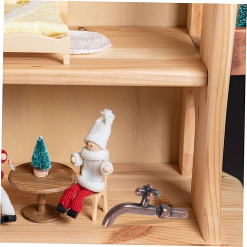 ifundom 10 Stück Teiliges Miniatur-Wasserhahn Langlebigem Kunststoff Vintage Retro-Design Realistische Miniatur-waschbecken-armaturen für Puppenhaus Küche und Bad Platzsparende von ifundom