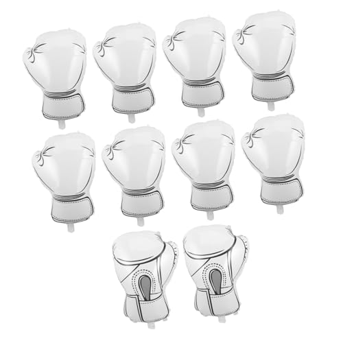 ifundom 10 Stück Teiliges Weiße Boxhandschuh-ballons aus Aluminiumfolie Stabile Aufblasbare Partydekoration für Wrestling Sport-mottopartys für Jungengeburtstage und Dynamische ifundom 10 Stück Teiliges Weiße Boxhandschuh-ballons aus Aluminiumfolie Stabile Aufblasbare Partydekoration für Wrestling Sport-mottopartys für Jungengeburtstage und Dynamische von ifundom