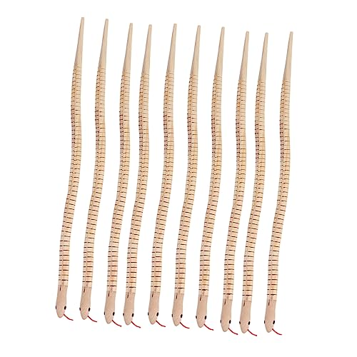 ifundom 10 Stück künstliche Schlange aus Holz Perlen interaktiv Armbänder Zubehör Freunde für kinderspielzeug basteln hölzerne Schlange Simulation Holzschlange Kiefernholz ifundom 10 Stück künstliche Schlange aus Holz Perlen interaktiv Armbänder Zubehör Freunde für kinderspielzeug basteln hölzerne Schlange Simulation Holzschlange Kiefernholz von ifundom