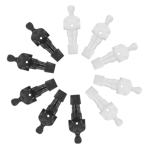 ifundom 10 Stücke Tischfußballfiguren Ersatz Tisch Jungs Fußball Fußballspieler Tischfußballspieler Figurine Für Dynamo Tischspielteile Weiß Schwarz von ifundom