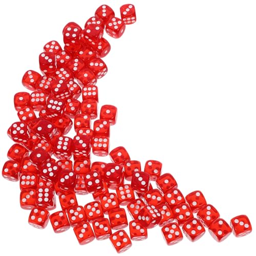 ifundom 100 Pcs Acrylwürfel Abgerundeter Ecken Würfel 6 -Seiten -Standard -würfel Für Würfelspiele Mathematikunterricht von ifundom