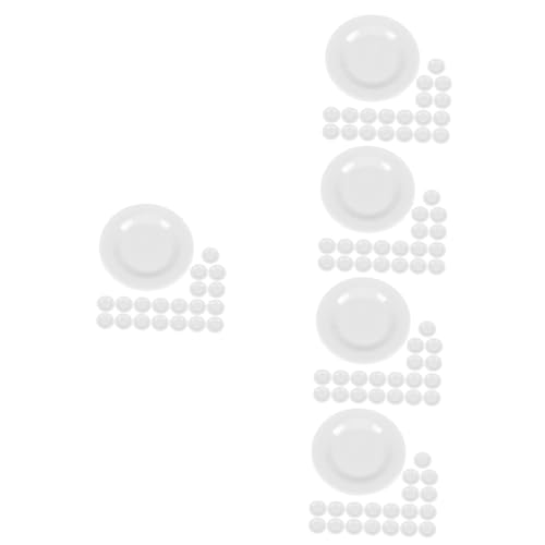 ifundom 100 STK Miniatur-puppenhausgeschirr Servierutensilien Essgeschirr Dekorationen Schmücken Essenstablett Lebensmittelspielzeug Mini-Spielzeug Besteck Weiß Vorgeben Plastik von ifundom
