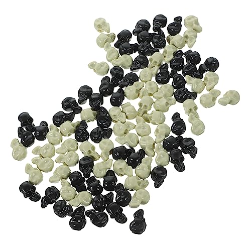 ifundom 100 Stück Halloween dekorativer Halloween Dekoration Halloween-Dekoration Halloween Decoration menschlich Knochen Mini-Schädelkopf Halloween-Schädel- Plastik von ifundom