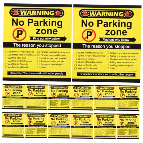 ifundom 100 Stück Verkehrssicherheitszeichenkarten Für Temporäres Parken Humorvolle Warnaufkleber Für Schlechtes Parken von ifundom