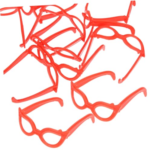 ifundom 100 Stück Puppenbrille Wiedergeborene Babypuppen Realistische Babypuppe Puppenzubehör Puppenspielzeug Für Puppen Puppenkleidung Puppensachen Zubehör Für Babypuppen Plastik Rot von ifundom