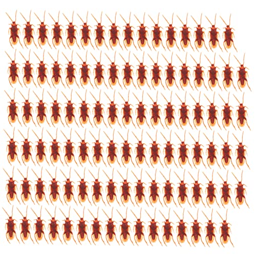 ifundom 100 Stück Simulation Kakerlake gefälschte Fehler Halloween-Trickspielzeug Halloween Dekoration Halloween-Dekoration Toys of Terror Fake-Bugs zum Narren Halloween-Witzspielzeug PVC von ifundom