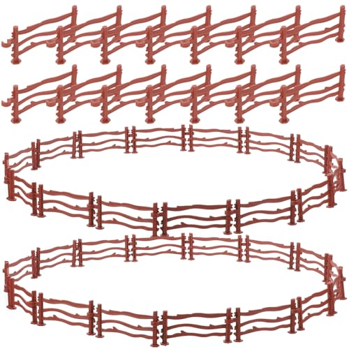 ifundom 100 Stücke Kunststoff Corral Fechten Spielset Zubehör Mini Spielzeug Zaun Für Farm Tiere Figuren Dekoration Prop von ifundom