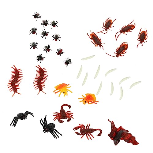 ifundom 100 Teiliges Set Simulierte Halloween Terrassendekorationen Gruselige Halloween Requisiten Gruseliger Halloween Streich Simulationsinsekten Set Halloween Streich von ifundom