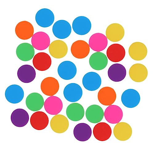 ifundom 100st Spielzubehör Bingo-Chips Zählen Spiel-Bingo-Chips Bingo-Marker-Chips Transparente Farbzähler Bingochips Für Bingospiele Kinder Lernen Spielzeug Waffel Lieferungen von ifundom