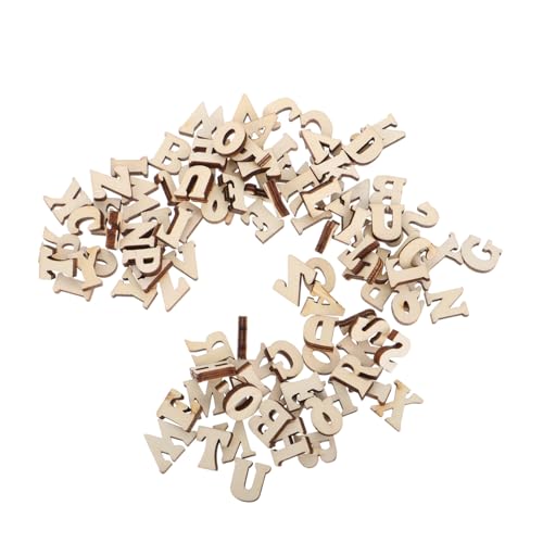 ifundom 104Stücke Holzbuchstaben für DIY Bastelprojekte Unvollendete Holz Alphabet Zeichen für Kreative Wanddekoration und Interaktives Schule von ifundom