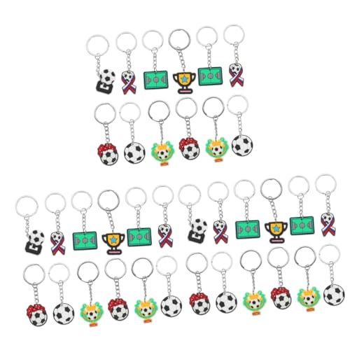 ifundom 105stücke Teiliges Fußball Schlüsselanhänger Sportliche Souvenirs Und Dekoration Für Rucksäcke Kreative Und Tragbare Schlüsselringe Für Fußballfans von ifundom