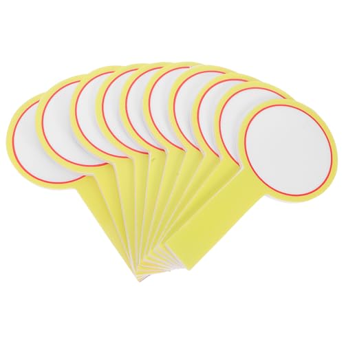 ifundom 10St Bleistift füllen Radiergummi Whiteboard Digitale Dekoration Paddle Board Antwort spieltafel trocken abwischbare Auktionspaddel trocken abwischbare Antwortpaddel Plastik Yellow von ifundom