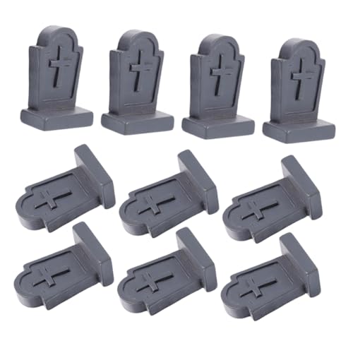 ifundom 10pcs Mini Coffin Grabsteinprops Harz Halloween Ornamente Für Puppenhaus Handgefertigtes Grabsteindekorationen Für Halloween -Party von ifundom