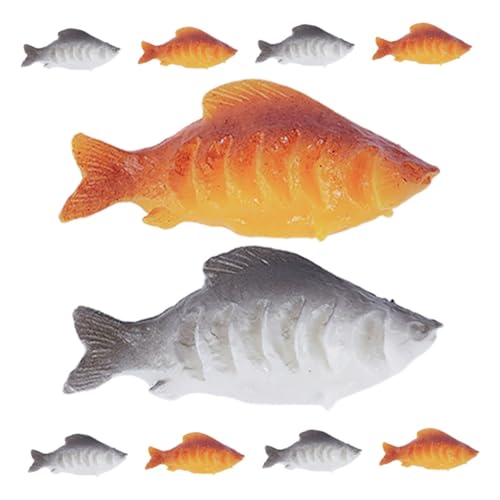 ifundom Mini Fisch Set Simulation Karpfen Spielzeug Für Aquarium Puppenhaus Zubehör Realistische von ifundom
