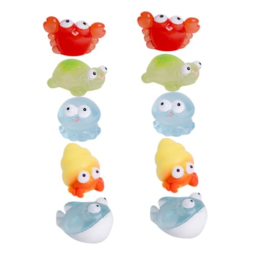 ifundom 10pcs Miniatur Marine Tier Figuren Harz Fische Tank Ornamente Dekorationen von ifundom