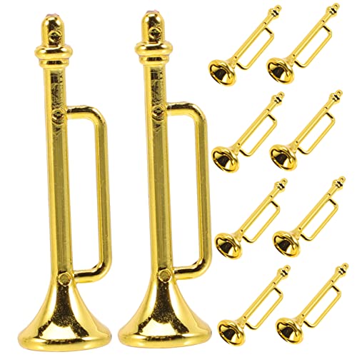 ifundom 10st Musikinstrumentenmodell Miniatur-puppenhaus-Saxophon Kindertrompete Charme Von Musikinstrumenten Mini-trompete Kleines Saxophon Klassisch Plastik Kleines Musikinstrument von ifundom