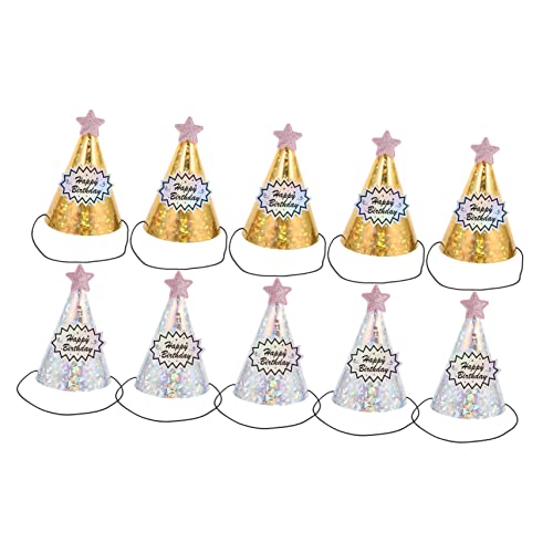 ifundom 10st Stern Geburtstag Hut Partyhut Partybrillen Und Hüte Kegelhüte Mütze Für Kindergeburtstag Partyhüte Für Kleinkinder Kindergeburtstagsmützen Partykegelhüte Kappen Papier von ifundom