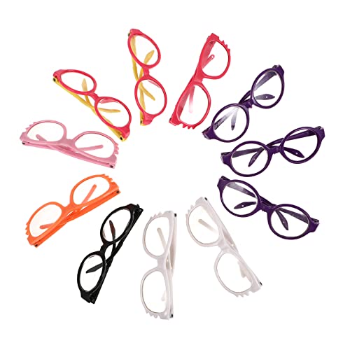 ifundom Puppen-Cosplay-brillenset 11-teilig Plastik-spielzeugbrillen Plastik-Puppen-ankleidebrille Für Jungen Und Mädchen Zufälliger Stil von ifundom
