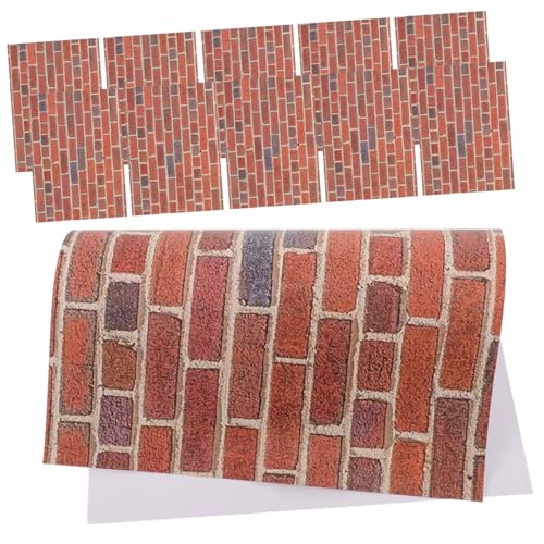 ifundom 12 Blatt Puppenhaus Wandtapeten- Selbstklebende Rote Ziegelmauer Tapete Realistische Miniatur Wandverkleidung Einfach Anzubringen Passend für Puppenhaus Innenräume ifundom 12 Blatt Puppenhaus Wandtapeten- Selbstklebende Rote Ziegelmauer Tapete Realistische Miniatur Wandverkleidung Einfach Anzubringen Passend für Puppenhaus Innenräume von ifundom