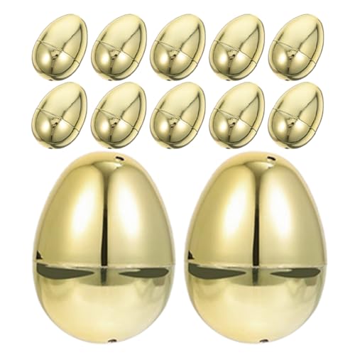 ifundom 12 Goldene Ostereier Befüllbare Ostereier Plastik-Ostereier Leere Ostereiersuchspiele Partygeschenkfüller Korbfüller Basteln Für Geschenkkörbe Oder Eiersuchdekor ifundom 12 Goldene Ostereier Befüllbare Ostereier Plastik-Ostereier Leere Ostereiersuchspiele Partygeschenkfüller Korbfüller Basteln Für Geschenkkörbe Oder Eiersuchdekor von ifundom