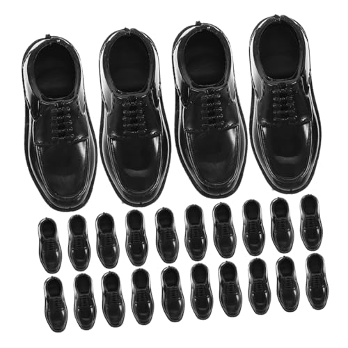ifundom 12 Paar Mini Fingerschuhe Aus Kunststoff Mini Süße Elfen Herrenschuhe Miniatur Dekoration Für Die Herstellung Von 279 cm Großen Puppen Schlüsselanhänger Anhänger Schwarz von ifundom