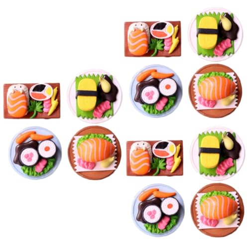 ifundom 12 STK Simuliertes Japanisches Sushi Japanisches Dekor Puppenhaus-Miniatur-Sushi tortendeko Einschulung Modelle Mini-Sushi-Dekoration Mini-Sushi-Ornamente Lebensmittel schmücken von ifundom