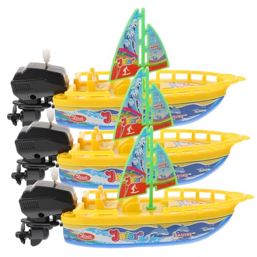 ifundom 12 STK Uhrwerk-Bootsspielzeug Kleinkindspielzeug Spielzeug für Kleinkinder Windsegelboot Schwimmendes Wasserspielzeug Badespielzeug für Kinder Badewanne Spielzeug Spielzeugboote von ifundom