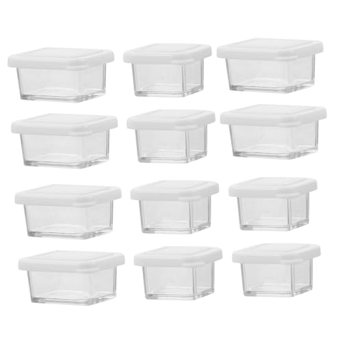 ifundom 12 Sets Puppenhaus Miniatur Lebensmittelboxen – Mini Lebensmittelaufbewahrung Transparente Snackbox Schaufel Modellzubehör Für Puppenhaus Dekoration Pädagogische von ifundom