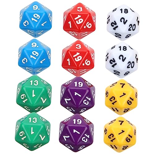 ifundom Acrylwürfel-Set 20-seitige Würfel Großwürfel Für Das Klassenzimmer Zum Lernen Von Spielen von ifundom