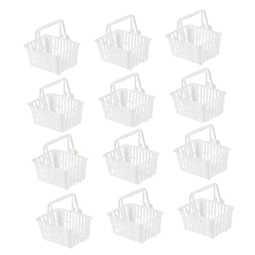 ifundom 12 Stück Einkaufskorb- Körbe Mini -Korb Gewebte Einkaufskorb Weiden Kleiner Einkaufskorb Kleiner süßer Einkaufskorb Mini-Shopping Plastik Weiß ifundom 12 Stück Einkaufskorb- Körbe Mini -Korb Gewebte Einkaufskorb Weiden Kleiner Einkaufskorb Kleiner süßer Einkaufskorb Mini-Shopping Plastik Weiß von ifundom