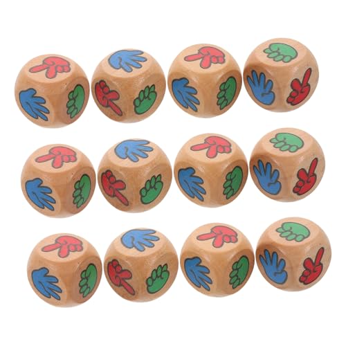 ifundom 12pc Holz Finger Ratewürfel Streich Spiel Teile Für Spaß Familientreffen von ifundom