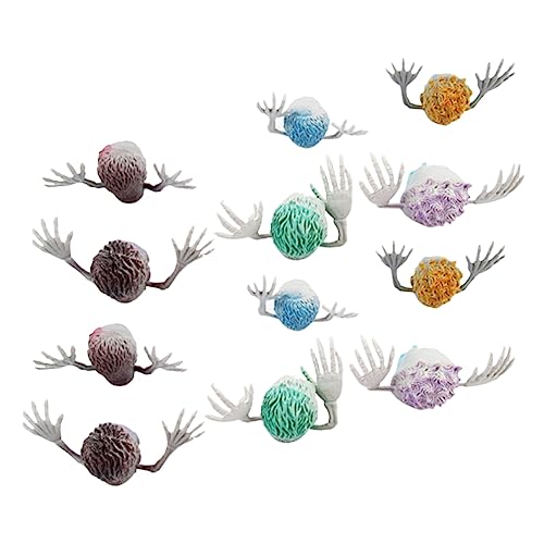 ifundom 12 Stück Fingerpuppe The Hallow heeloween Funny hat The Present schenken + geschengutsein mikrolle mini Scale Creeps Totenkopfpuppen Ostereierfüller für Kleinkinder PVC von ifundom
