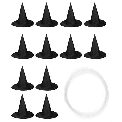 ifundom 12 Stück Halloween Hexenhüte Mit Seil Dekorative Kostümaccessoires ifundom 12 Stück Halloween Hexenhüte Mit Seil Dekorative Kostümaccessoires von ifundom