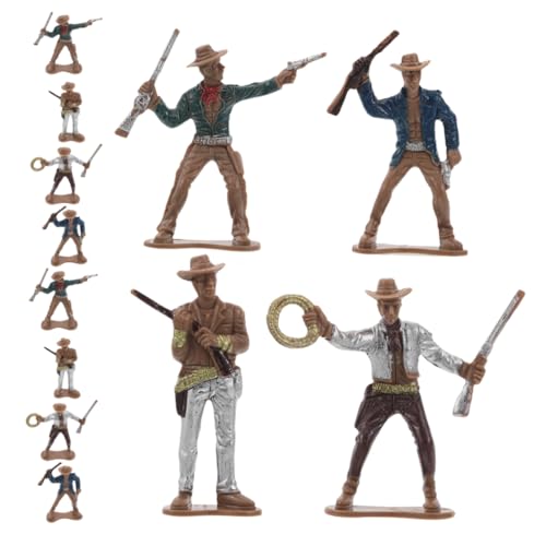 ifundom 12 Stück Kunststoff Western Cowboy für Lernspielzeug für Frühkindliche Bildung und Kreative von ifundom