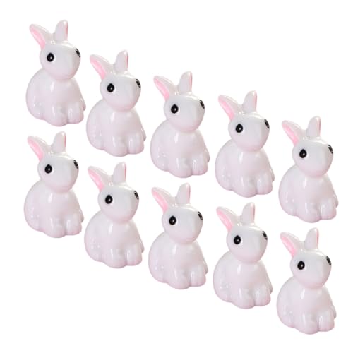 ifundom 12 Stück Mikro Landschaftsornament Winzige Tiere Garten Winzige Statuen Feengarten Zubehör Häschen Miniaturfiguren Dekoration Mini Kaninchen Statue Kaninchenfiguren von ifundom