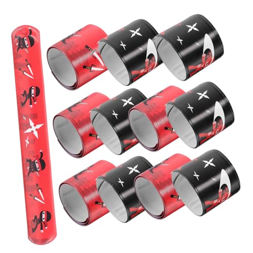 ifundom 12 Stück Ninja Slap Armbänder Kreative Party Mitgebsel für Geburtstagsdeko und Spielepreise Lebendige Designs für Unvergessliche Feiern von ifundom