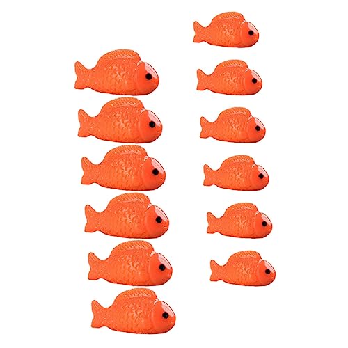 ifundom 12 Stück Puppenhaus Miniatur Fische aus Resin Realistische Dekofiguren für Puppenhaus Szenen Handgefertigt Detailreiche Miniatur Ornamente für DIY von ifundom