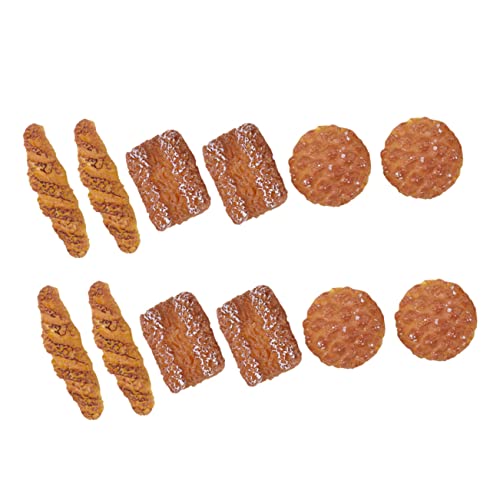 ifundom 12 Stück Puppenhausbrot Miniaturbrot Mini- -Food- Mini-brotdekor Puppenhaus Requisiten Küche Geschirr Miniatur-Requisiten Mini-brotornament Mini-verzierung Harz von ifundom