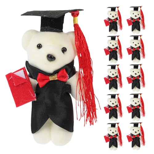 ifundom 12 Stück Puppenstraußmaterial plüschbär abschluss Plüsch Tierchen Plüsch Bär Abschluss Stofftier Bär Plüsch-Abschlussbär Bärentierpuppen High-School-Abschlussbär Polyester von ifundom