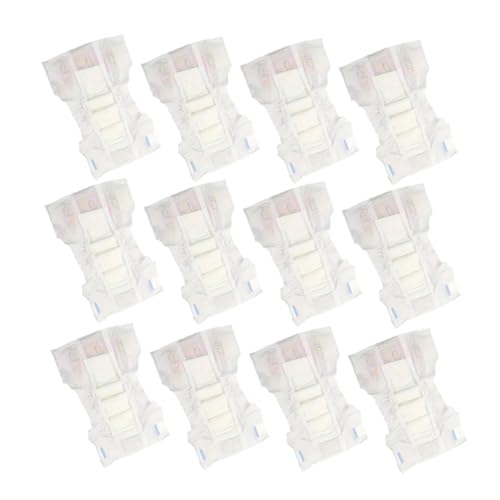 ifundom 12er-Pack Puppenwindeln Zum Anziehen Realistische Unterhosen Für Babypuppen Wiederverwendbar Für Puppenhaus Kleinkinder Spielzeugzubehör von ifundom