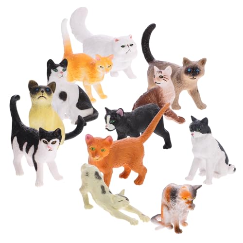 ifundom 12stücke Teiliges Realistischer Katzenfiguren Miniatur Katzenmodelle Für Dekoration Und Spielzeug Für Katzenliebhaber Und Kinderrd Katzen ifundom 12stücke Teiliges Realistischer Katzenfiguren Miniatur Katzenmodelle Für Dekoration Und Spielzeug Für Katzenliebhaber Und Kinderrd Katzen von ifundom