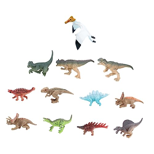 ifundom 12 Stück Simulierter Statischer Dinosaurier Dinosaurier-spielzeugfigur Realistisches Dinosaurier-spielset Simulations-Dinosaurier- Dinosaurier-Modell PVC von ifundom