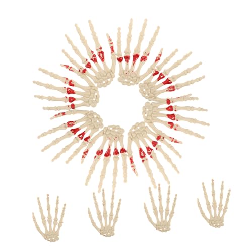 ifundom 12 Stück Teiliges Halloween Skeletthände Dekorationen Realistische Abgetrennte Hand Requisiten für Gruselhäuser Friedhofs und Spooky Partys ifundom 12 Stück Teiliges Halloween Skeletthände Dekorationen Realistische Abgetrennte Hand Requisiten für Gruselhäuser Friedhofs und Spooky Partys von ifundom